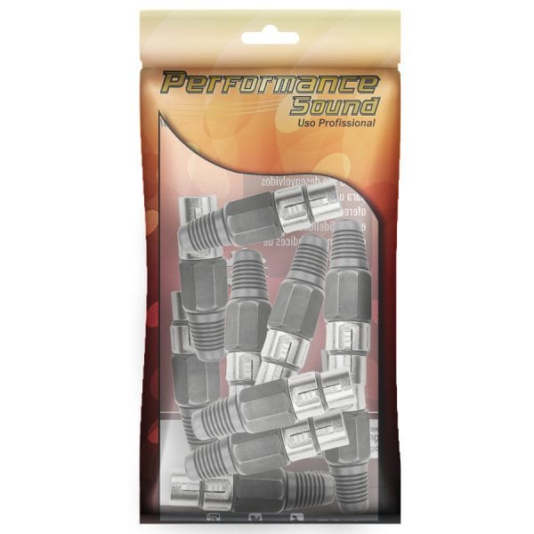 Plug Cannon Fêmea ( Jack XLR ) – Preto - Imagem 2