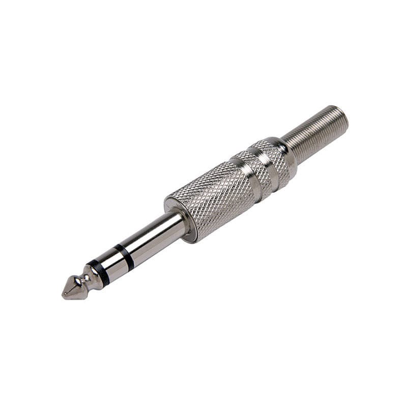 Plug P10 Estéreo Metálico - Prata