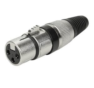 Plug Cannon Fêmea com Corpo Metálico – Preto