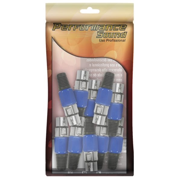 Plug Cannon Fêmea ( Jack XLR ) – Azul - Imagem 2