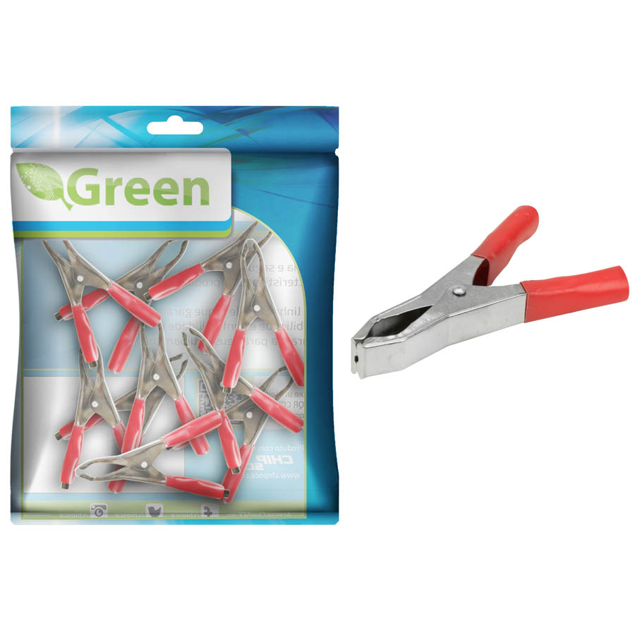 Garra Jacaré 50A / 10cm - Vermelha - Imagem 2