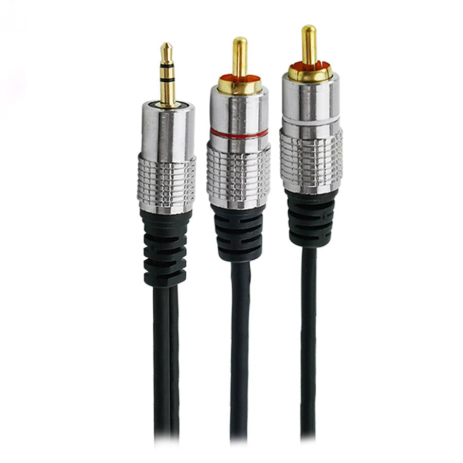 Cabo P2 Stereo x 2RCA com 10 Metros - Imagem 2