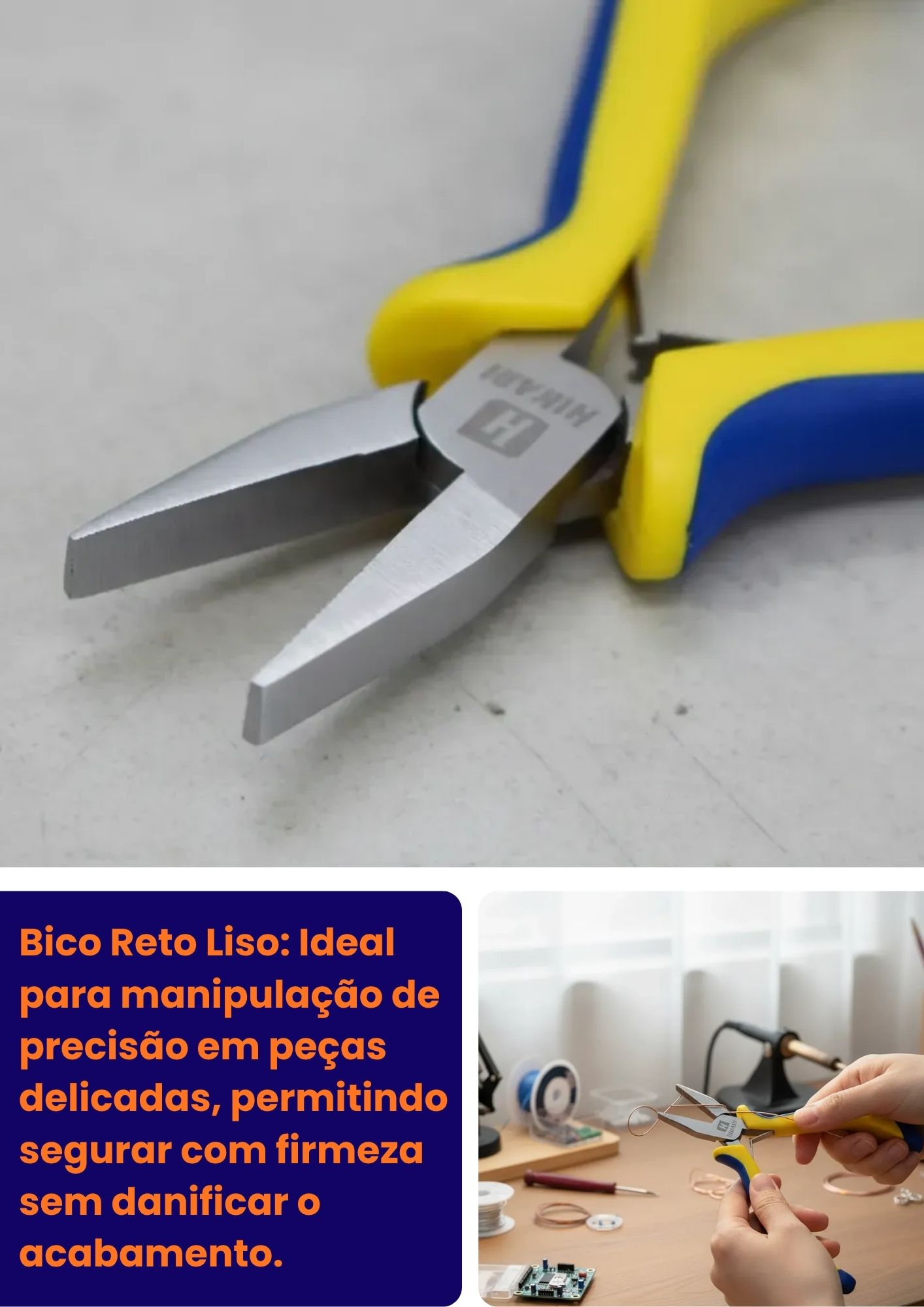 Alicate de Bico Longo Reto 125mm Hikari HK-503 - Imagem 4