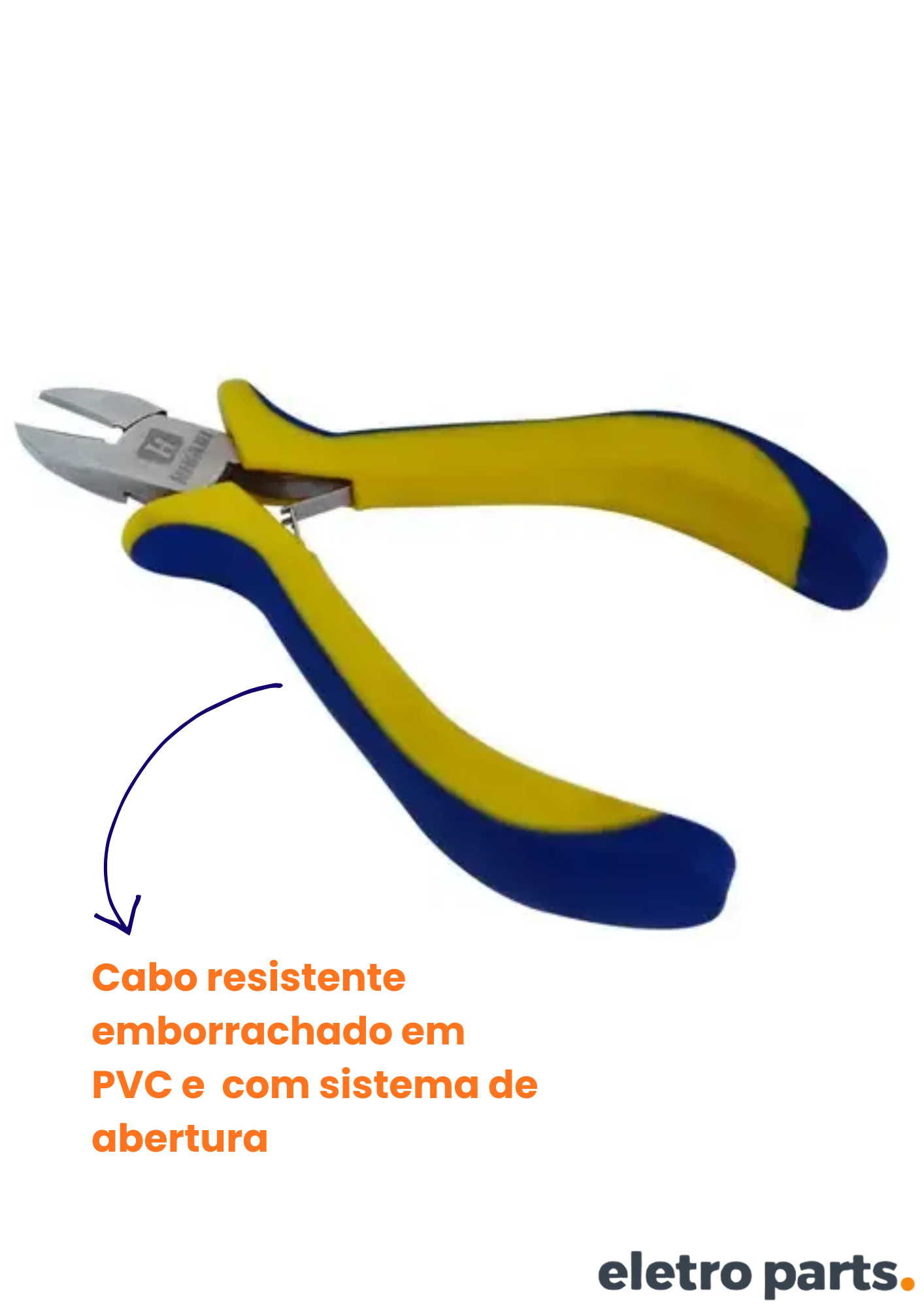 Alicate de Corte Diagonal 115mm (4,5”) Profissional Hikari HK-504 - Imagem 4