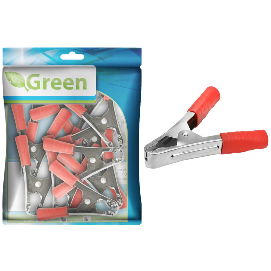 Garra Jacaré 100A / 11cm - Vermelha - Imagem 2