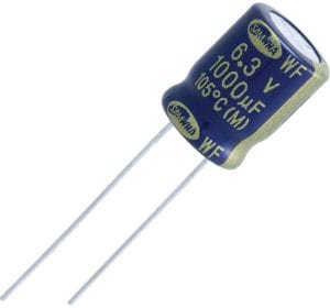 Capacitor Eletrolítico 1.000uF x 6,3V 105º - Unidade