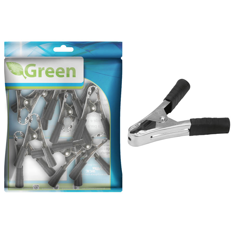 Garra Jacaré 100A / 11cm - Preta - Imagem 2