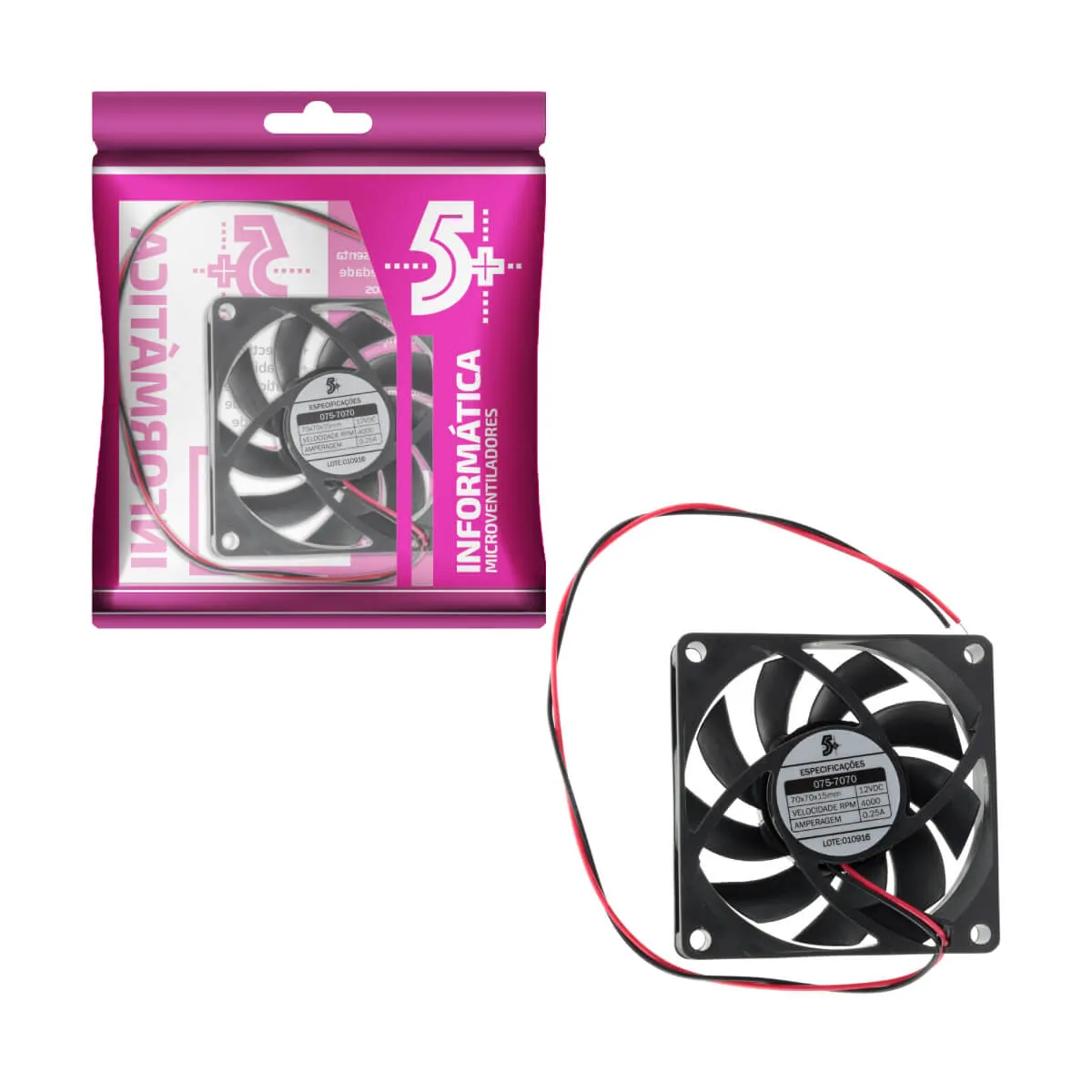 Cooler 70x70x15mm / 12 Volts - Imagem 4