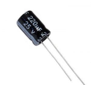 Capacitor Eletrolítico 220uF x 25V 105º - Unidade