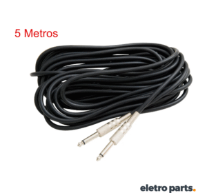 Cabo P10 x P10 Mono Profissional 5 Metros