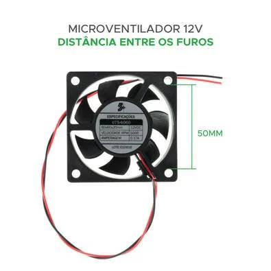 Cooler 60x60x20mm / 12V - Imagem 4