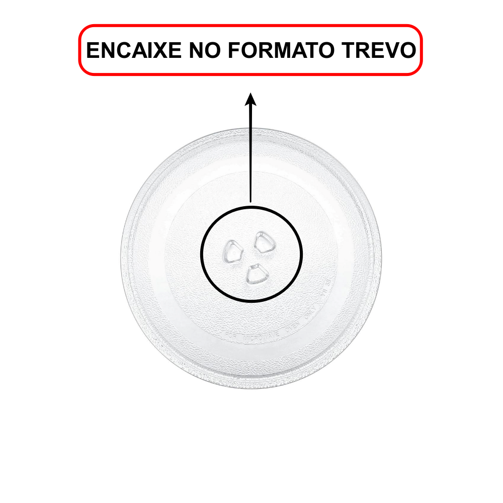 Prato Para Forno Microondas - 24,5cm Encaixe Trevo - Imagem 2