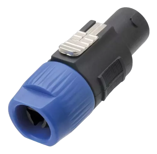 Plug Speakon Macho Curto C/ Trava - Azul - Imagem 2