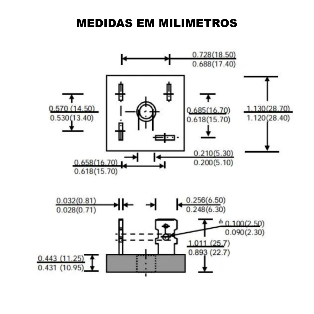 Ponte Retificadora KBPC5010 - 50A / 1000V - Unidade - Imagem 4