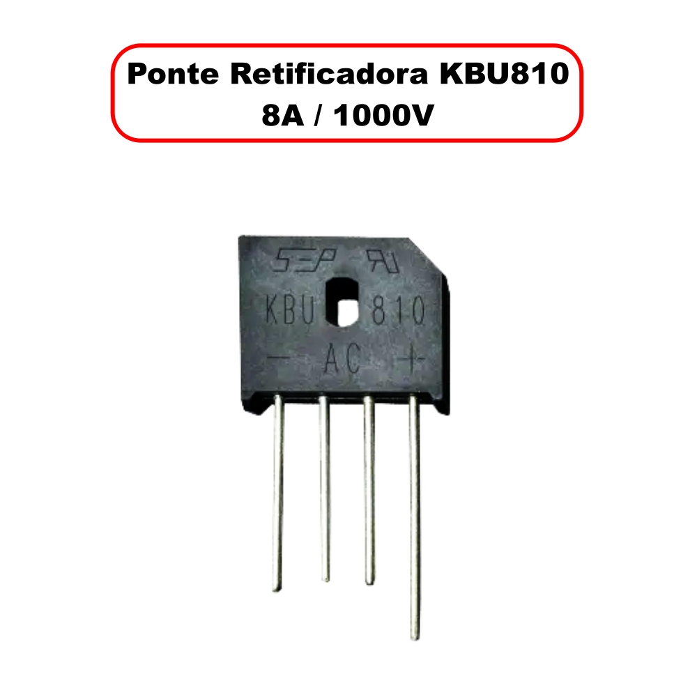 Ponte Retificadora KBU810 - 8A / 1000V - Unidade - Imagem 7