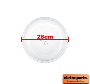 Prato Para Forno Microondas - 28cm Encaixe Trevo
