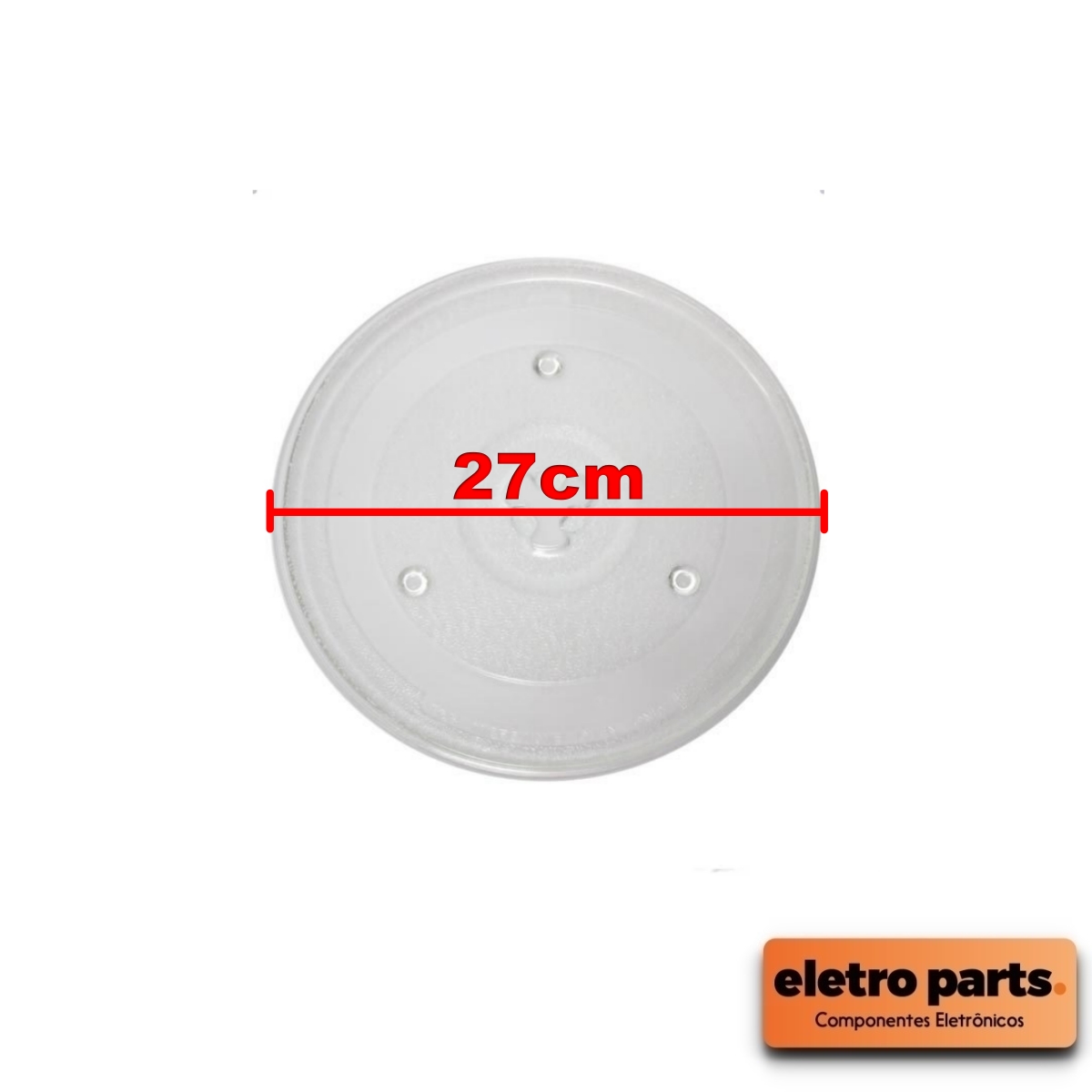 Prato Para Forno Microondas - 27cm Encaixe Trevo