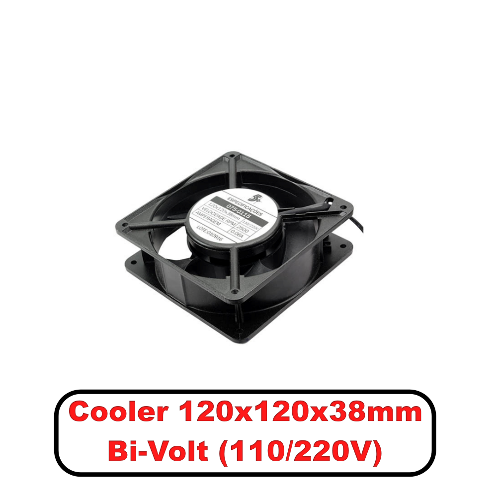 Cooler 120x120x38mm / Bi-Volt (110/220V) - Imagem 2