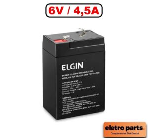 Bateria Selada Elgin 6V 4,5Ah VRLA – Terminal F1