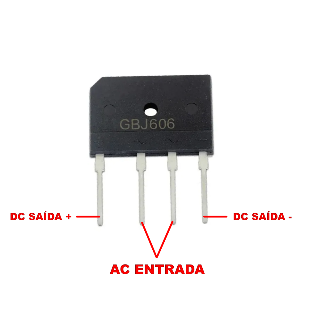 Ponte Retificadora GBJ606 - 6A / 600V - Unidade - Imagem 2