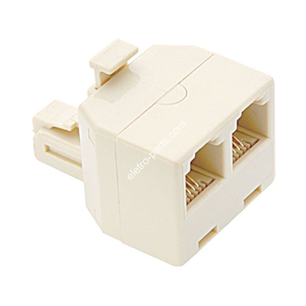 Adaptador RJ11 - 1 Macho para 2 Fêmeas