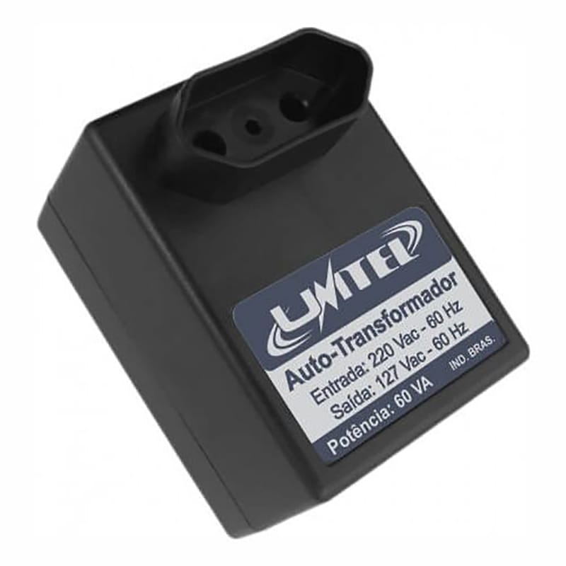Autotransformador 60VA de Parede - Entra 220 Sai 110V