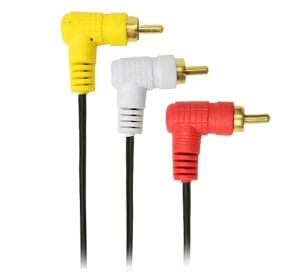 Cabo 3+3RCA 90 Graus Gold com 1,80M - Qualidade Superior
