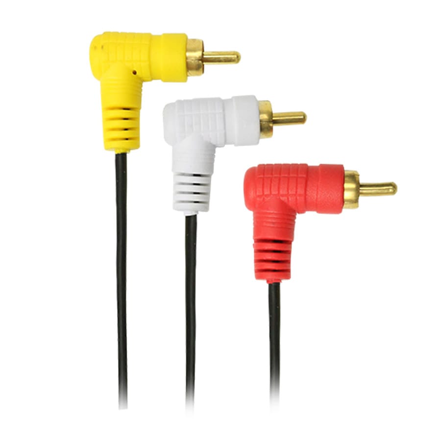 Cabo 3+3RCA 90 Graus Gold com 1,80M - Qualidade Superior