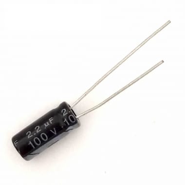 Capacitor Eletrolítico 2,2uF x 100V 105º - Unidade