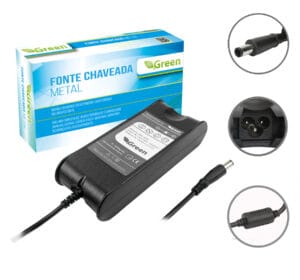 Fonte Carregador Notebook Dell - 19,5V x 4,62A - Plug 7,4 x 5,0mm c/ Agulha
