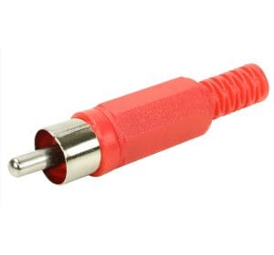 Plug RCA Plástico - Vermelho