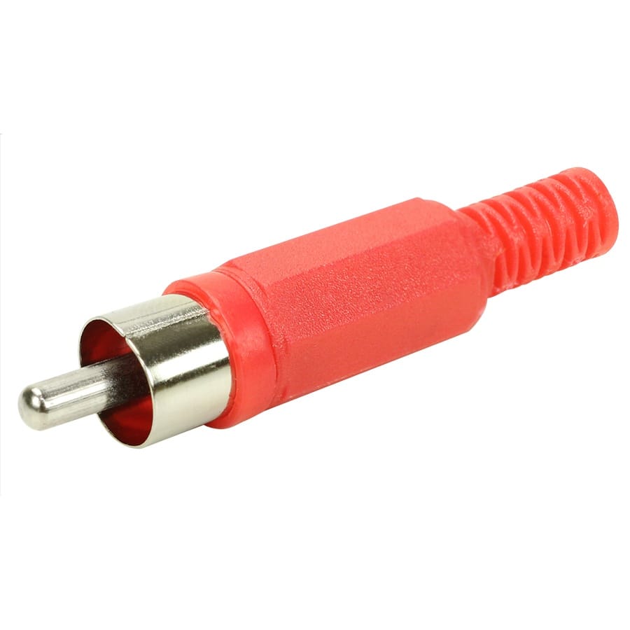 Plug RCA Plástico - Vermelho