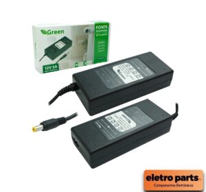Fonte Chaveada 12V / 5A - Bivolt - Green