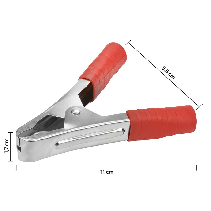 Garra Jacaré 100A / 11cm - Vermelha