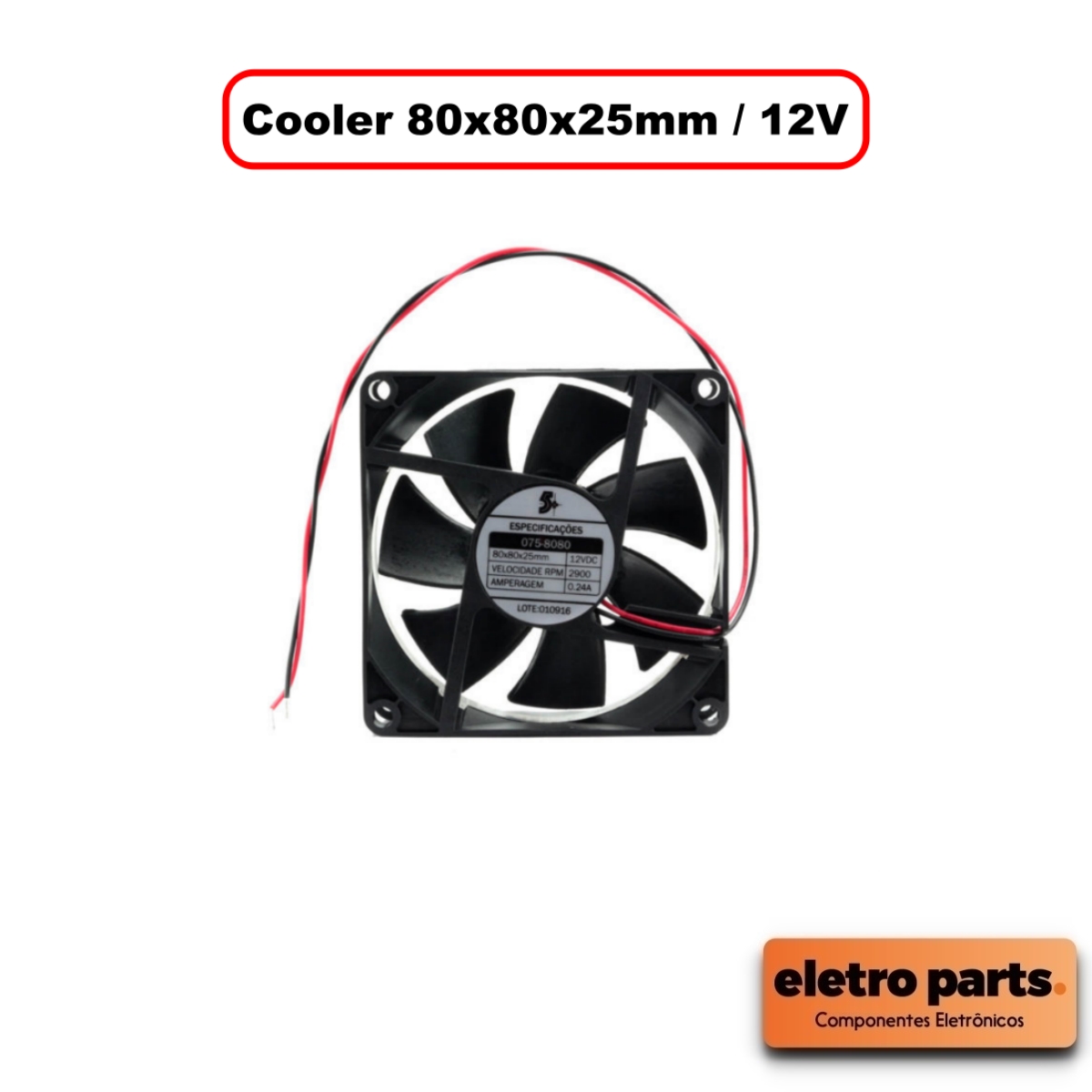 Cooler 80x80x25mm / 12V