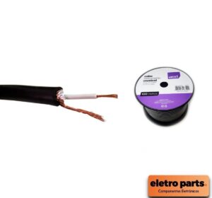 Cabo Para Instrumento Musical MXT 1x0,20mm² Mono – Preto – o.d 6mm