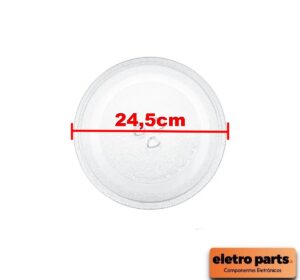 Prato Para Forno Microondas - 24,5cm Encaixe Trevo