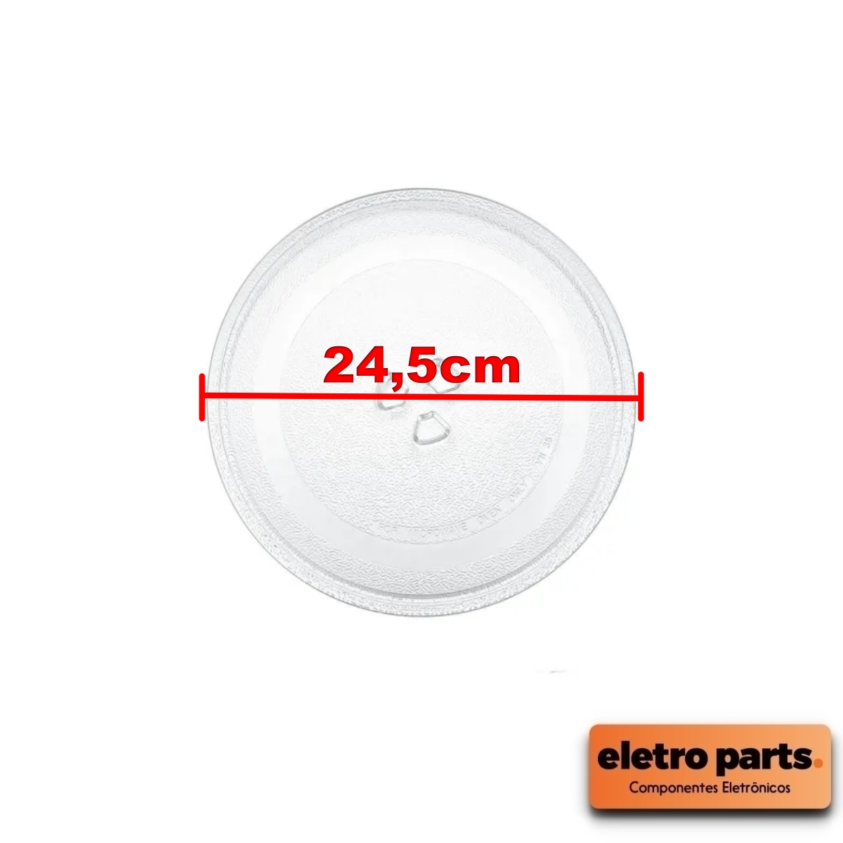 Prato Para Forno Microondas - 24,5cm Encaixe Trevo