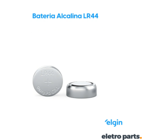 Bateria LR44 Alcalina Elgin (Unidade) | Equivalente a AG13 e A76