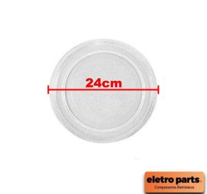 Prato Para Forno Microondas - 24cm Liso Sem Encaixe Trevo