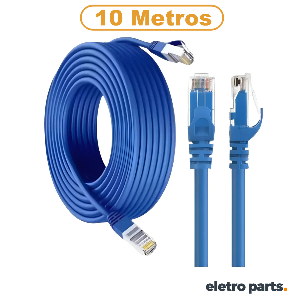 Cabo de Rede / Patch Cord com 10 Metros - CAT5E
