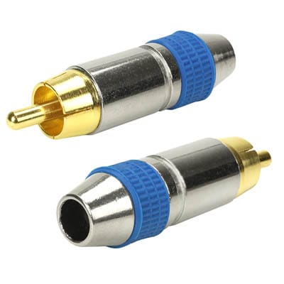 Plug RCA Profissional Style – Azul