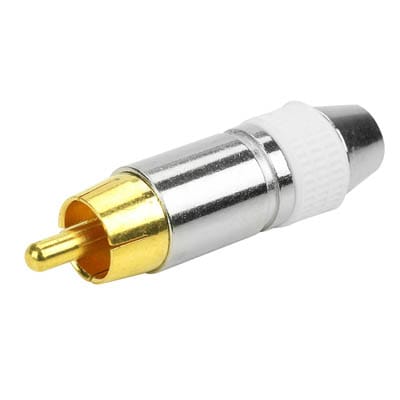 Plug RCA Profissional Style – Branco