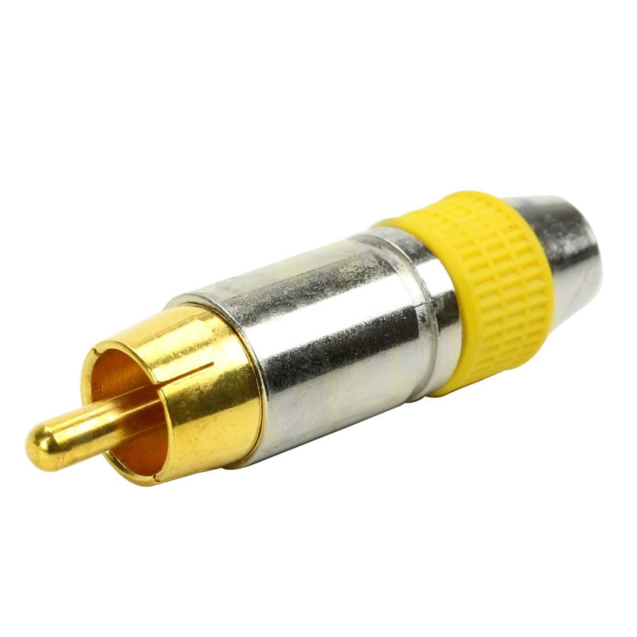 Plug RCA Profissional Style - Amarelo
