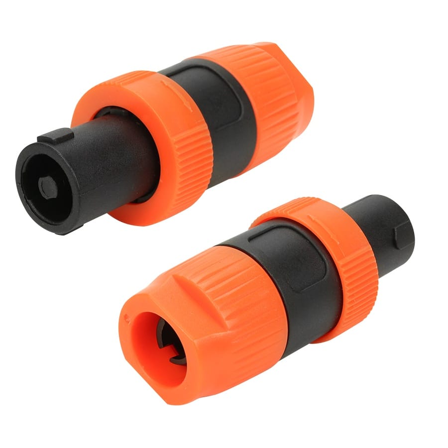 Plug Speakon Macho 4 Poloa com Trava - Curto