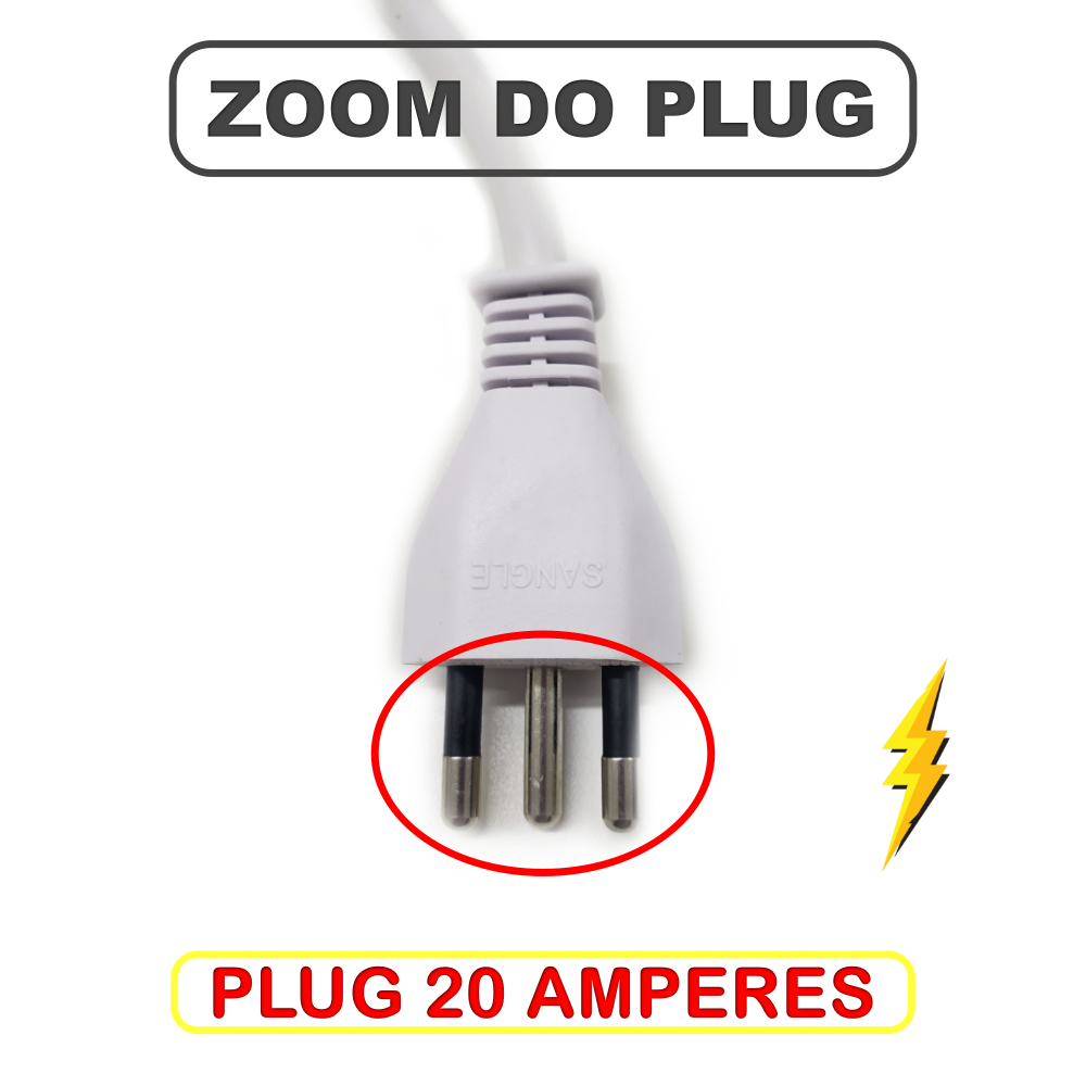 Cabo de Força para Microondas 20A / 2 Metros - Imagem 2