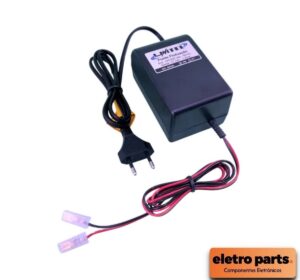 Carregador de Bateria Selada 12V com Terminais Faston