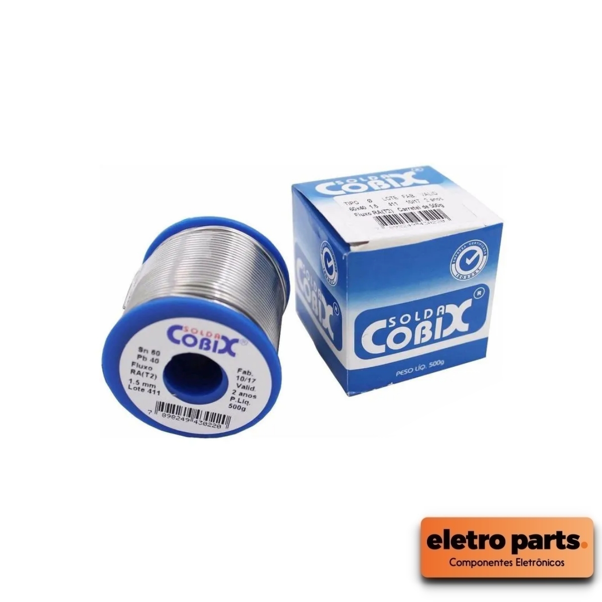Solda Cobix 1,00mm 60×40 (SnxPb) Carretel com 500g