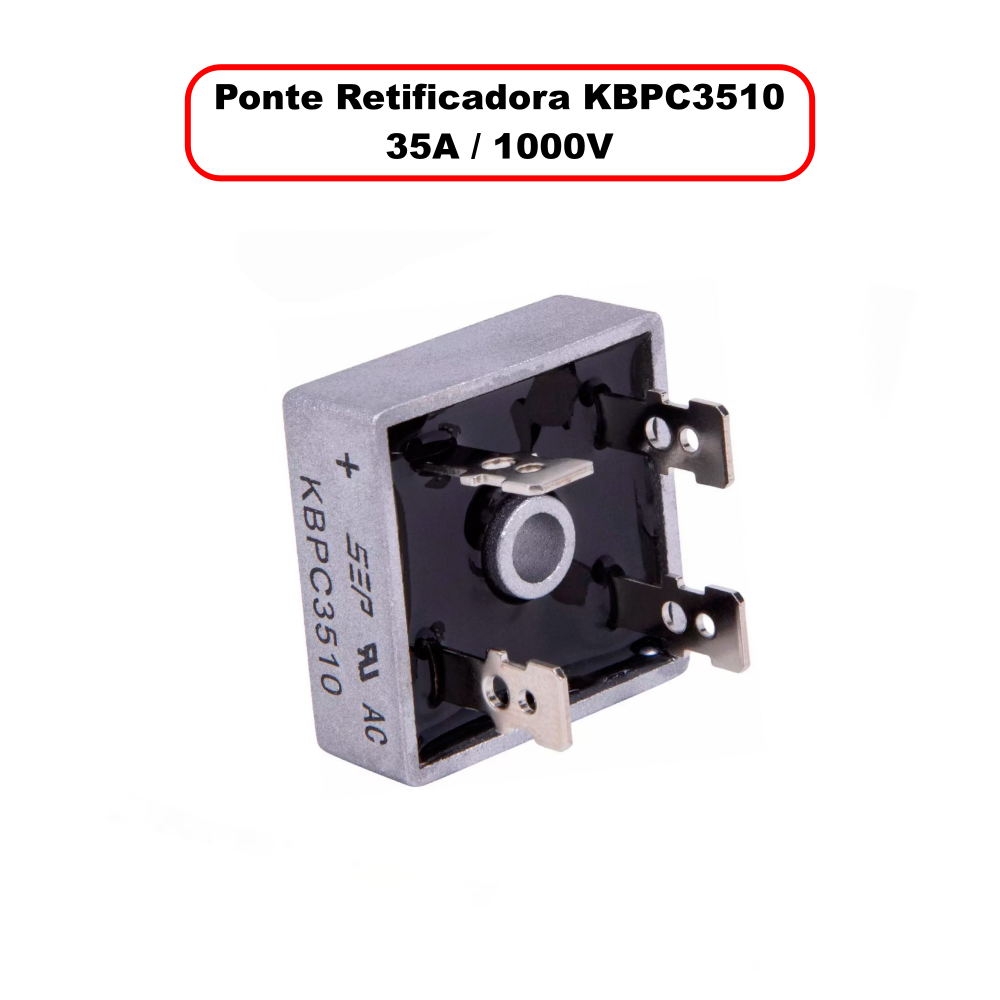 Ponte Retificadora KBPC3510 - 35A / 1000V - Unidade - Imagem 8