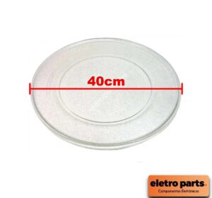 Prato Para Forno Microondas - 40,0cm Liso Sem Trevo